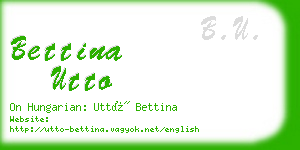 bettina utto business card